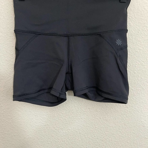 Athleta Stealth Shortie Sculptek High-Rise Athletic Workout Shorts Black XXS - Picture 6 of 13